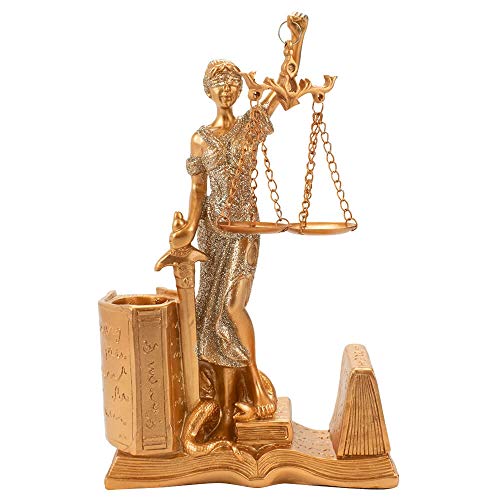 Dama Da Justiça Porta Caneta 20cm - Enfeite Resina