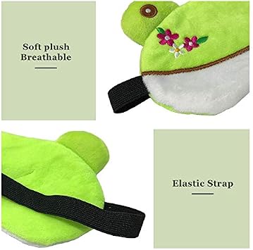Creative Plush Cartoon Frog Eye Mask Fluff Cute Sleep Mask Eyeshade (Ms. Frog)