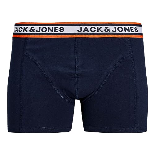 JACK & JONES Herren Unterhosen Shorts Boxershorts Trunks 3er Pack, Farbe:Mehrfarbig, Wäschegröße:M, Artikel:- Navy Blazer/dgm/exub – Ansicht 6