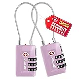 BV TSA TSA008 - Cerradura de combinación para maleta, color morado