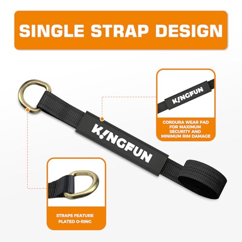 Kingfun Car Tie Down Straps for Trailers, 2" x 120" Tire Straps (4 Pack) by Kingfun - Image 6