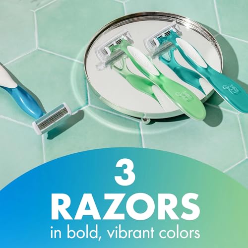BIC Soleil 4 Women's Disposable 4 Blade Razors, Flexible Blades for a Closer Shave, 3 Count (Pack of 2)