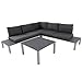 Produktbild MWH Eck-Loungeset Element Sofa 3-teilig mit Loungetisch 879338 vorher 879341