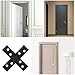 ULTECHNOVO 2pcs Heavy Duty Hidden Pivot Door Hinges with Central Shaft Concealed Rotating Hinges for Wooden Doors Industrial Cabinet