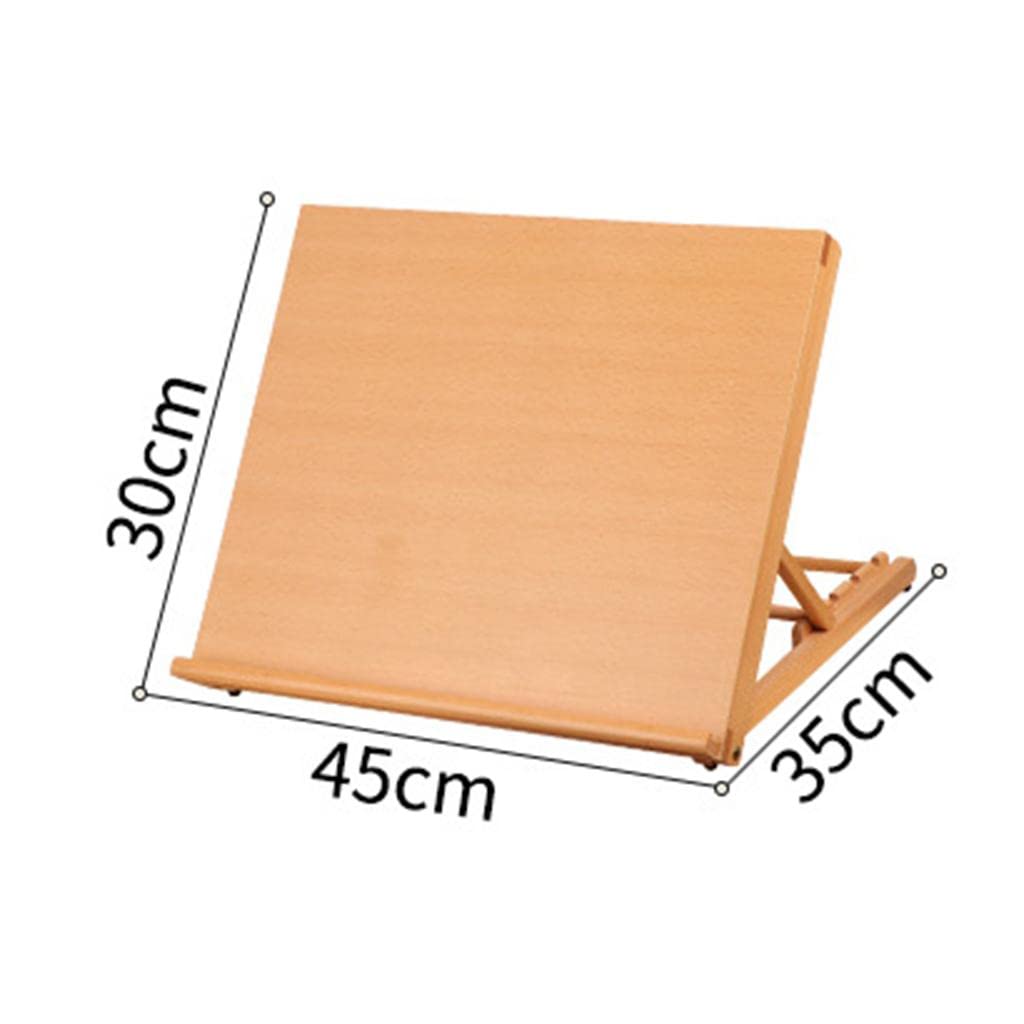 Perfeclan Arbeitsplatz PROSTABILIERTER HOLZSCHREIBTISCH KÜNSTLERSTÄNDER VERSTELLBARE LACKIERTE ZEICHNUNGSPLATTE, Holz, 45x35x30cm