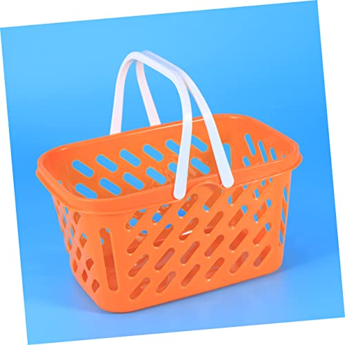 Luxshiny 2 Unidades Cesta De Armazenamento De Casa De Bonecas Mini Cesta De Supermercado Lembrancinh