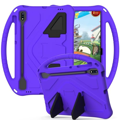 Coque Samsung Galaxy Tab S9 FE Plus en EVA violet pour enfant