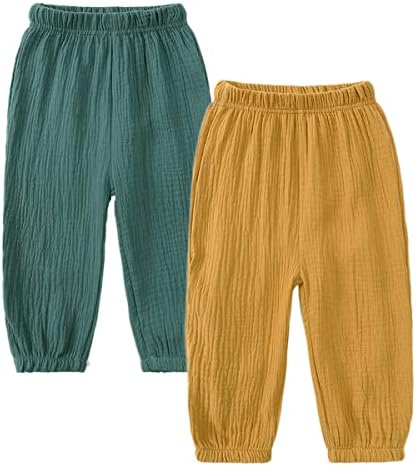 Pack de 2 pantalones bombachos unisex para bebé, de verano, de al...