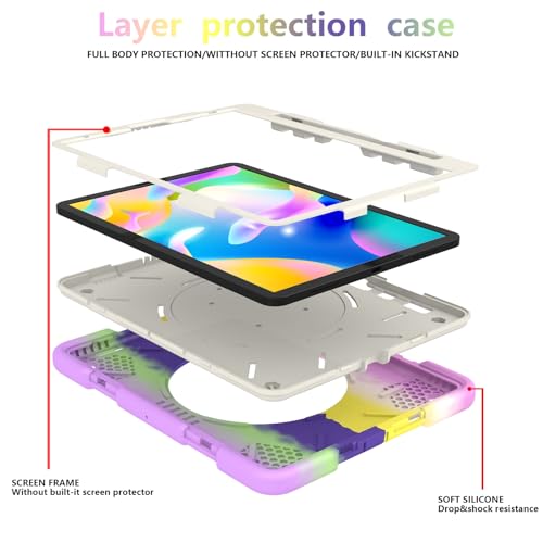 Funda para tablet para niños con soporte giratorio compatible con iPad Pro 11 y Air 5 6