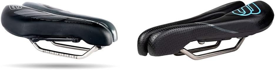 BiSaddle SRT 2.0 and Stealth Adjustable Bicycle Saddles Bundle with Titanium Rails Custom Fit Comfort