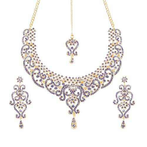 Touchstone Indian jewelry sets for women wedding bridal gold necklace