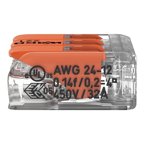 Kit Com 20 Conector Wago Emenda 3 Fios Mod 221-413