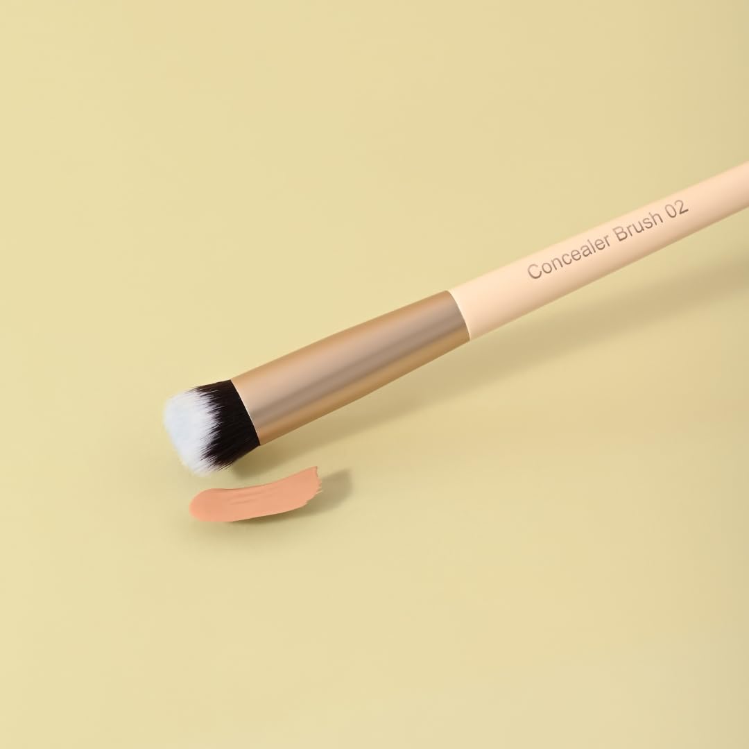 Milagro Beauty Concealer Brush 02 – For Cream & Liquid Foundation, Nose Contour, Highlighting & Precise Undereye Coverage, Small Tapered Brush, Smooth Blending, Vegan & Cruelty-Free 4