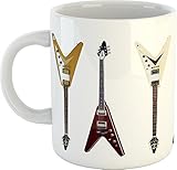 gibson flying v classic white Stampato con un processo di stampa a sublimazione, il che significa che i nostri disegni non sbiadiscono e non si staccano.