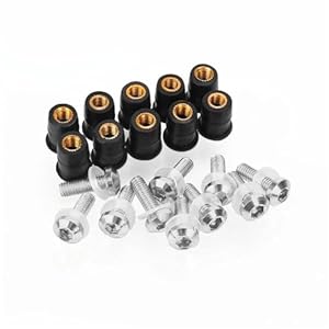 NOHEEU 5mm Motorrad Windschutzscheibe Schrauben Muttern Kit
