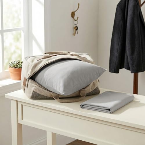 Image of 2-Pack Toddler Travel Pillowcases -100% Soft Microfiber, Breathable and Hypoallergenic - 14 inch by 20 inch Kids Pillowcases fits Pillows 14x19, 13x18 or 12x16, Solid Grey