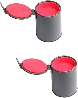 TOYANDONA 2pcs Box Dice Shaker Felt Dice Shaker Cup Dice Cup with Lid Game Dice Cup Leather Dice Cup Quiet in Shaking Dice Cup Dice Shaking Cup Color Cup with Cover