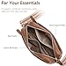 BOSTANTEN Small Crossbody Purse for Women Triple Zip Cell Phone Leather Shoulder Handbag with Wide Guitar Strap Brown