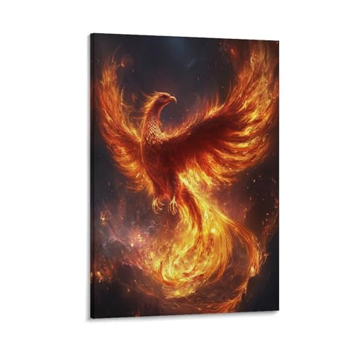 Toile phénix murale 40x60cm idéale pour déco de chambre zen