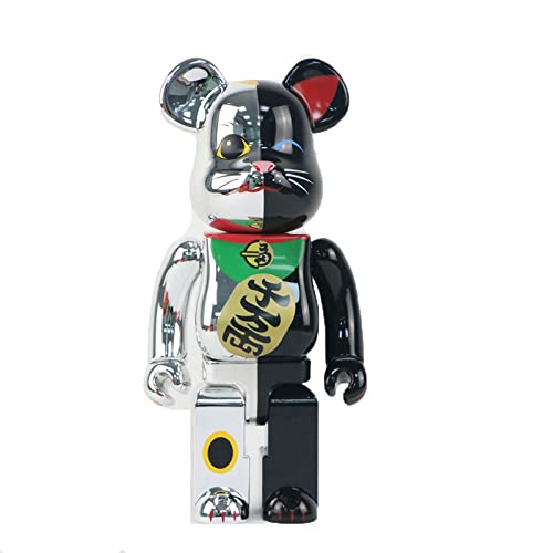 Bearbrick 400% Gewalttätiger Bär Bausteine Bär Zweifarbige Katze Modell Sammlerstück Spielzeug Handgemachtes Geschenk Mode Ornament Skulptur 28CM B Cover