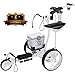 Super E Caddy Pro Electric Golf Cart – White Foldable Motorized Caddy with Remote, Seat, 6-Pack Cooler, 24v Li Battery Lasts 36 Holes, USB Port, Scorecard Holder, Umbrella Mount