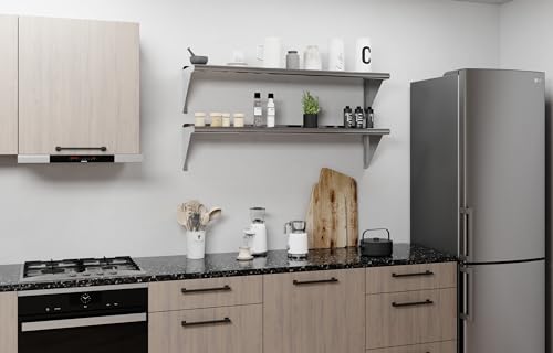 Image of AmGood 48 inch Long X 12 inch Deep Stainless Steel Wall Shelf | NSF Certified | Appliance & Equipment Metal Shelving | Kitchen, Restaurant, Garage, Laundry, Utility Room