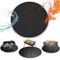24" Round Grill Mat, Fire Pit Mat Fireproof Under Grill Mat Oil-Proof Waterproof BBQ Pad for Outdoor Grill Accessories, Heat Resistant Protective Deck and Patio Mat Fire Resistant Pad
