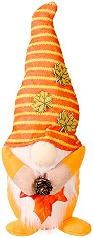 JINGFAN Plush Gonk Gnome Christmas Ornaments Handmade Swedish Doll Autumn Maple Leaf Sunflower Halloween Thanksgiving Table Decoration Set of 2