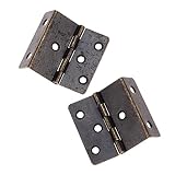 2 uds 43 * 17mm aleación de Zinc gabinete puerta muebles decoración bisagra Vintage joyería cajas de madera equipaje bisagra bronce antiguo plata (Color : Bronze)