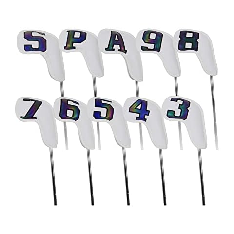 Scott Edward 10 Pcs Synthetic Leather Golf Head Covers Cover
