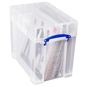 Really Useful Plastic Storage Box 19 Litre with XL Lid Clear