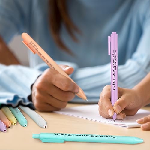 Cholemy 50 bolígrafos con tinta negra retráctiles miniatura 6