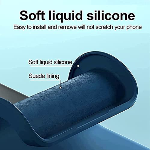 Image of Kapa Matte Lens Protective Shockproof Flexible Back Cover for Vivo X80, Slim Silicone with Soft Lining Shockproof Flexible Full Body Bumper Case (Blue)