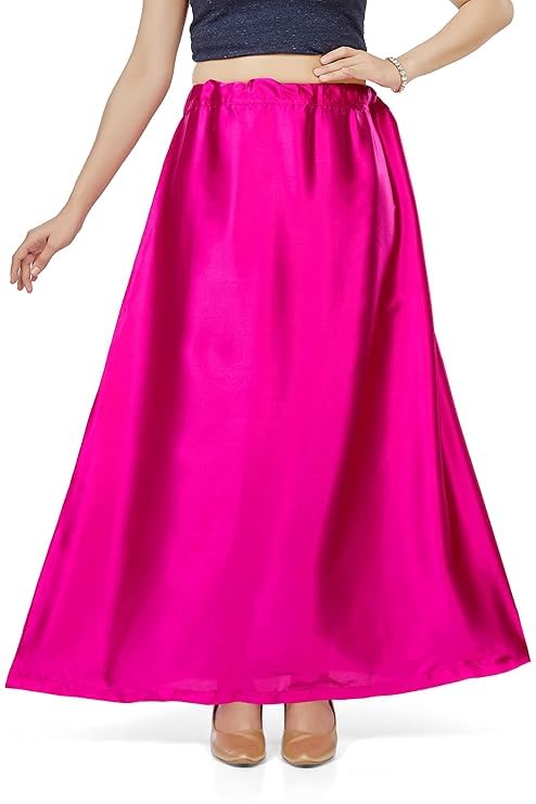 Women's Satin Saree Petticoat Saree Underskirt-image-40