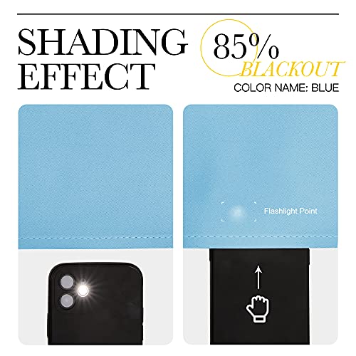 Image of NICETOWN Light Blue Curtains for Nursery, Thermal Insulated Grommet Room Darkning Curtain Panels for Bedroom /Living Room, Privacy Drapes for Classroom(1 Pair, W42 x L63 inches, Blue)