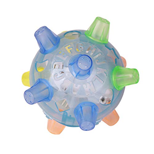 NIVNI Bola de salto, bola de salto LED para mascotas, bola de música rebotando juguete de baile para perros y gatos Cover