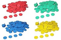 Spielchips rot (100 Stück) aus RE-Plastic® | Zählchips Marker Tokens ø 25 mm