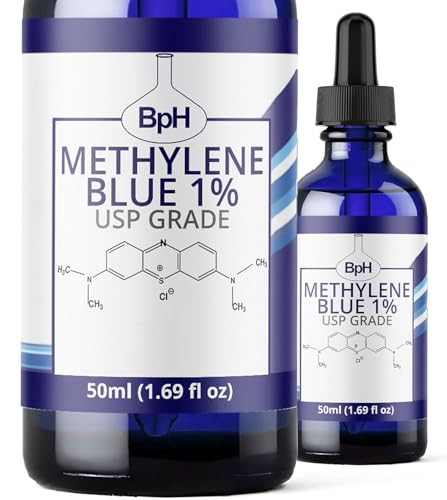 Image of Biopharm Methylene Blue 1% USP Grade, 50 mL (1.69 fl oz.), Made in USA, Trusted Brand for 48 Years, Glass Bottle, 3rd Party Tested