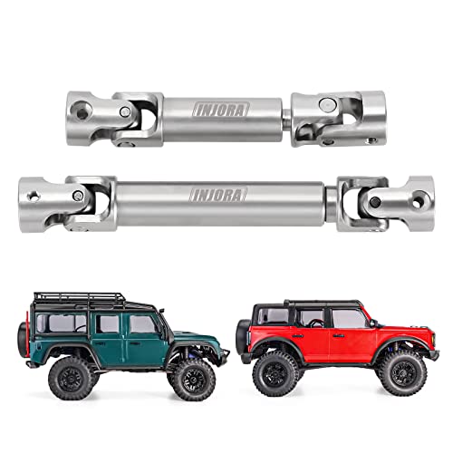 Injora Drive Shaft Steel Front Rear Center Shaft For Trx4M 1/18 Rc Crawler Upgrade,2Pcs #TOP1