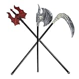 Alasum ハロウィーン 向けプラスチック製ステージパフォーマンス小道具3pcs リアルなデザインと耐久性備えたパーティー用 コスプレ用品