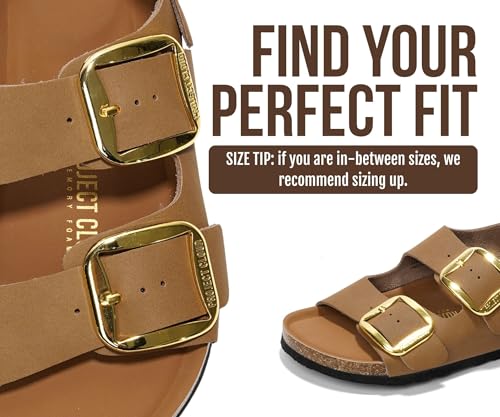 Image of Project Cloud 100% Genuine Leather Ankle Strap Footbed Sandal with Lightweight & Comfortable Walking Fisherman Sandals for Women - Non Slip Memory Foam Slingback Womens Sandals 2026 (Garda)
