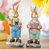 Aivanart Easter Decorations for The Home Bunny Figurines Gifts for Kids Spring Decor Rabbit Eggs Statue Garden Yard Fairy Ornaments for Table Accessories