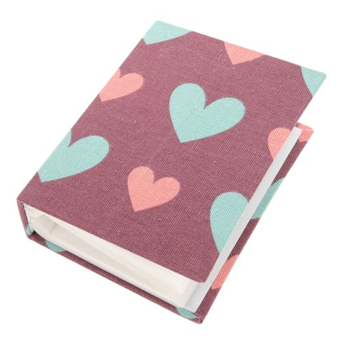 TOYANDONA Album Photo à Couverture en Tissu Motif Cœur Format 10X15 CM 100 Pochettes pour Photos Écologique pour Mariage et Voyage
