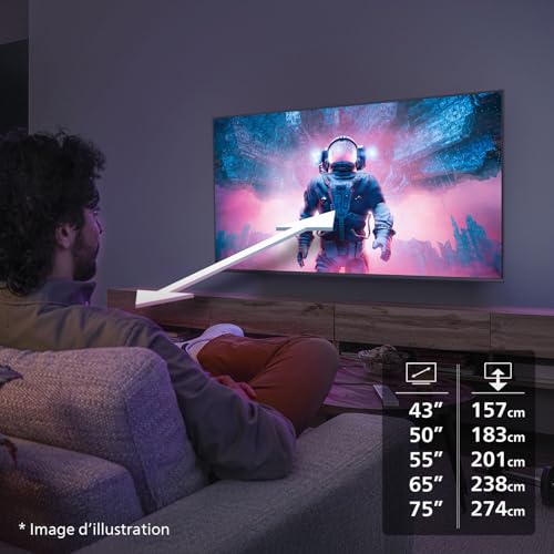Philips 75PUS7000 4K LED Smart TV - Écran 75 Pouces avec Plateforme Pixel Precise Ultra HD, Titan OS et Son Dolby Atmos - Compatible Alexa et Assistant Vocal Google