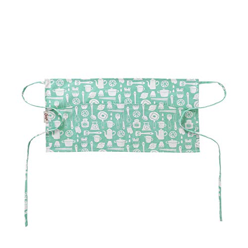 3 Taschen Taille Schürze Kellnerin Kellnerin Server Schürze kurz halb Uniform Schürze, Geschirr Cover