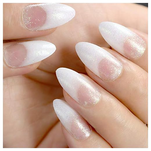 Vit transparent fransk nagelguld glitter nagel nagel medium dam konstgjord nagel färdigheter manikyr verktyg