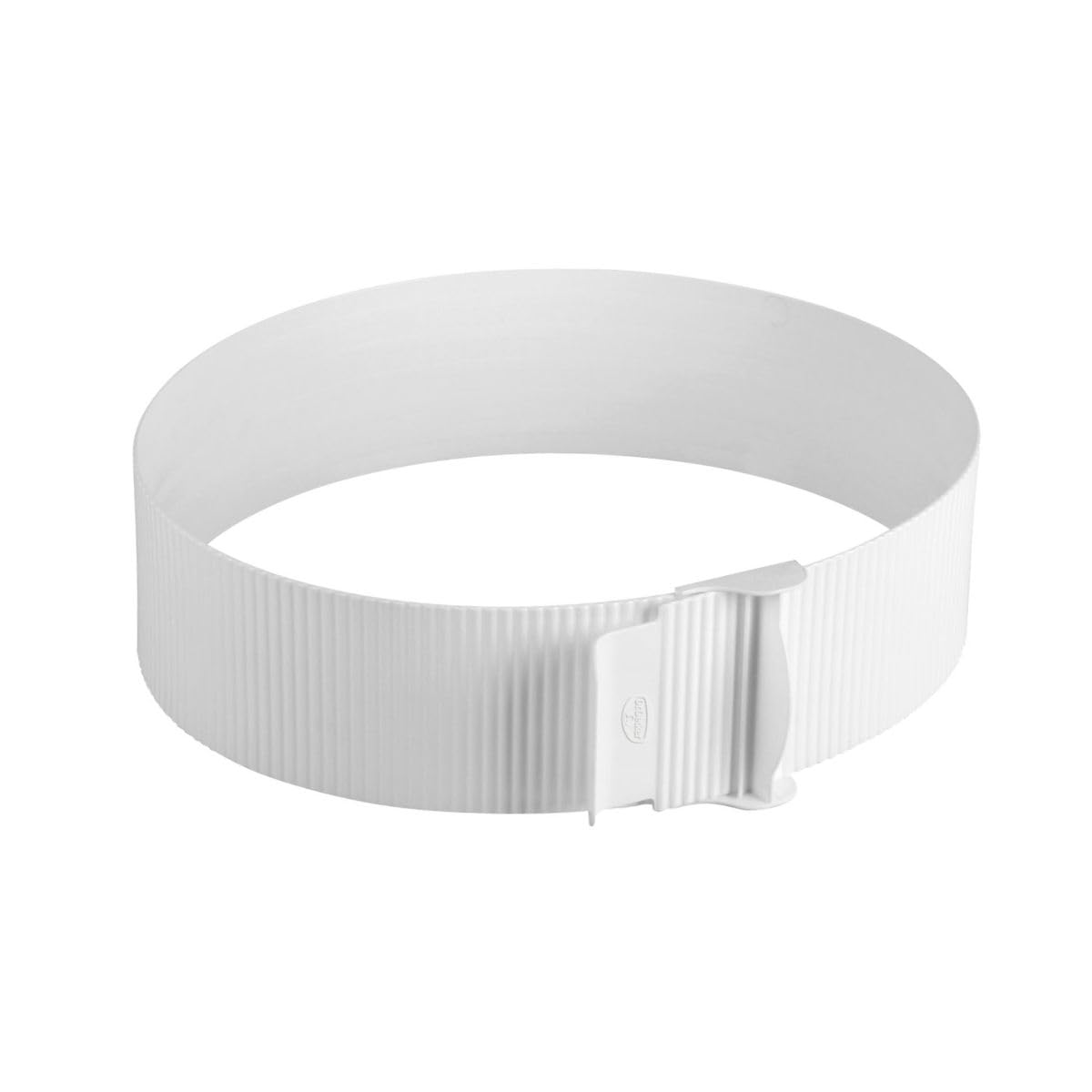 Dr. Oetker Cercle à gâteau Ø 15-​30 cm, ustensile de Cuisine en Plastique, réglable en continu, idéal pour Les gâteaux à Couches, Retrait Facile et Pratique, Couleur : Blanc, quantité : 1