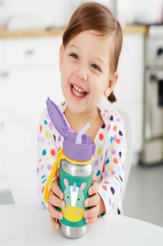 skip hop toddler sippy cup with straw zoo stainless steel straw bottle unicorn