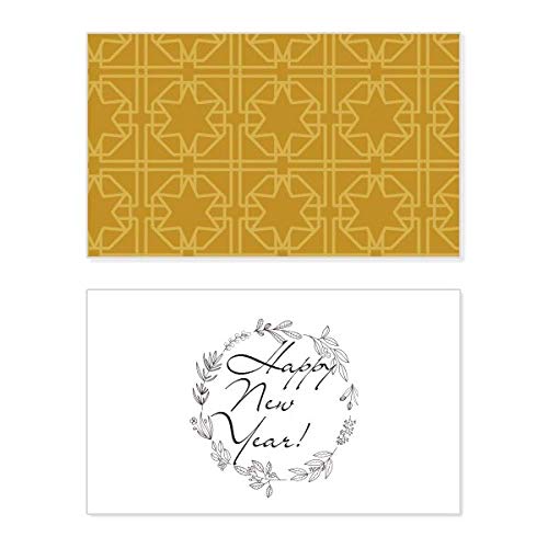 Tarjeta de felicitación de año nuevo con arte decorativo oriental