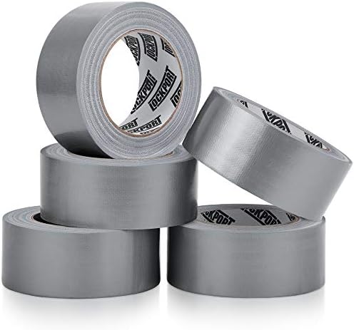 Lockport Silver Duct Tape - 90ft x 2in - Multi Pack Heavy Duty Waterproof - Gray for B2B, Home Use, DIY, Projects and Repairs (5-Pack)